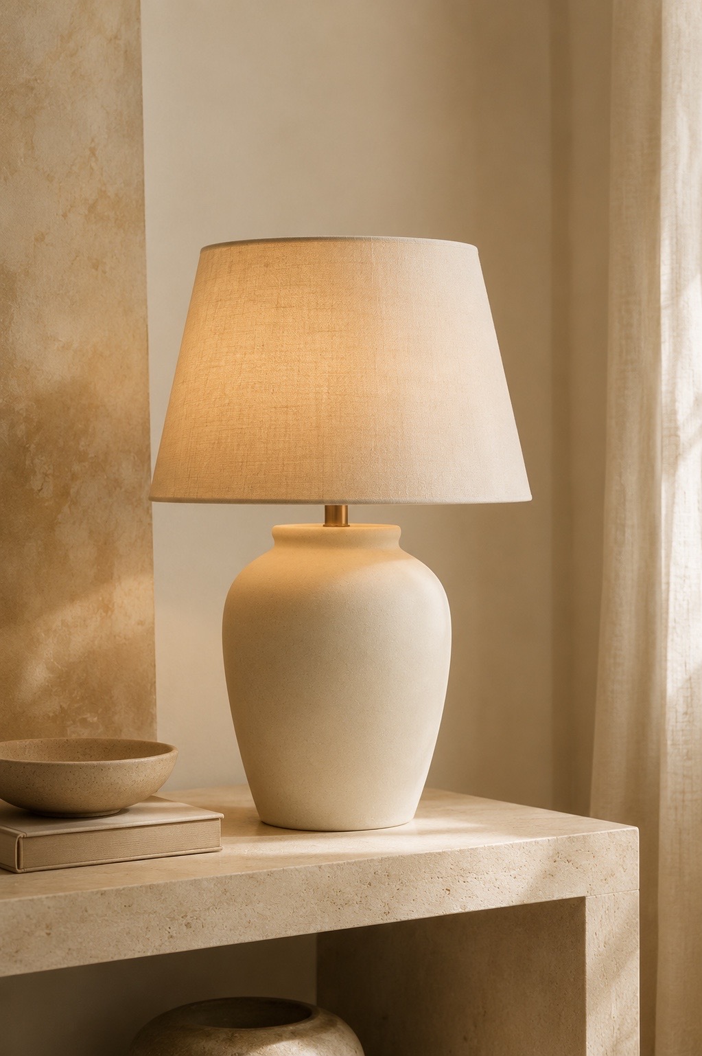 Ceramic table lamp saved from HAY