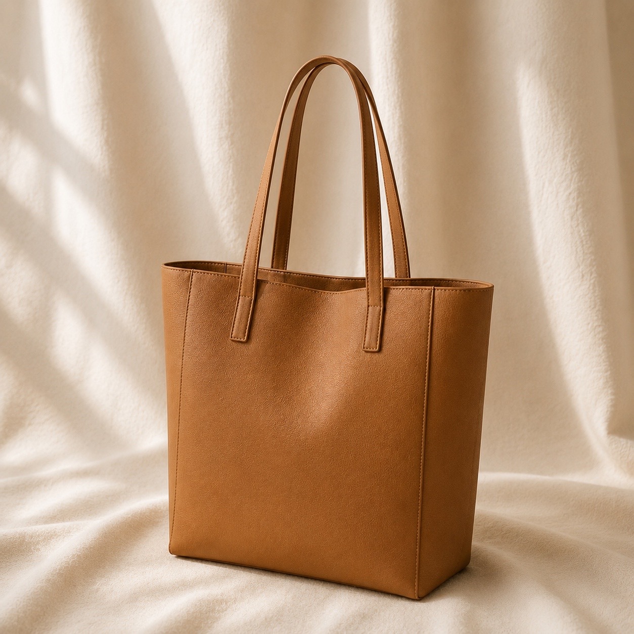 Tan leather tote bag saved from Polene