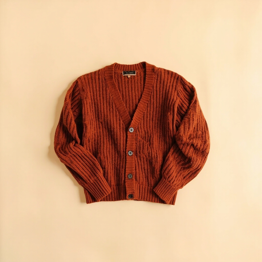 Terracotta knit cardigan saved from Sézane