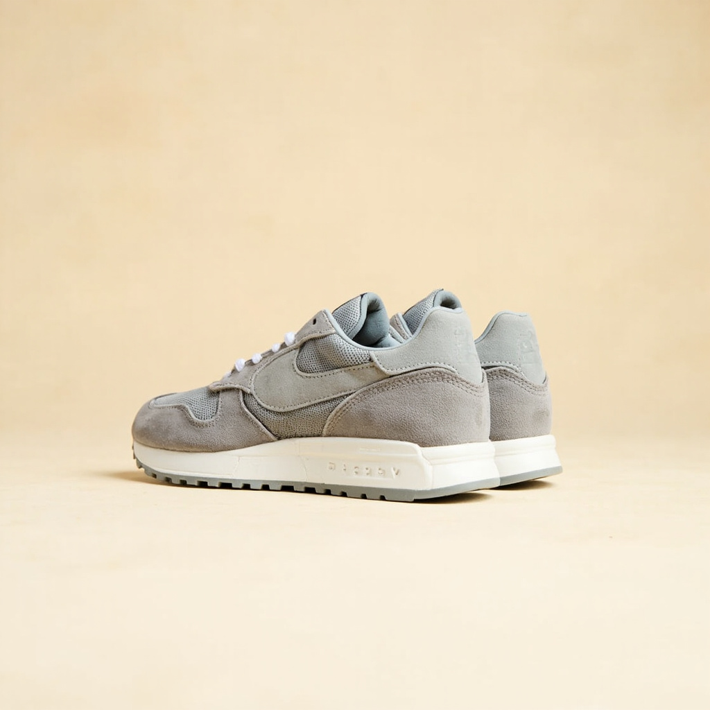 Grey suede running sneakers saved from New Balance